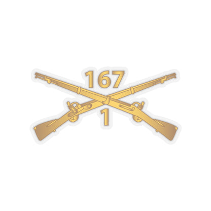 Kiss-Cut Stickers - Army - 1st Batalion, 167th Infantry Regiment - Inf Branch wo Txt X 300