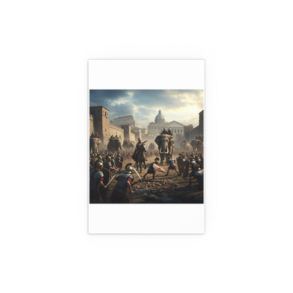Indoor and Outdoor Silk Posters - Hannibal Battling the Roman Legions as he Enters Rome