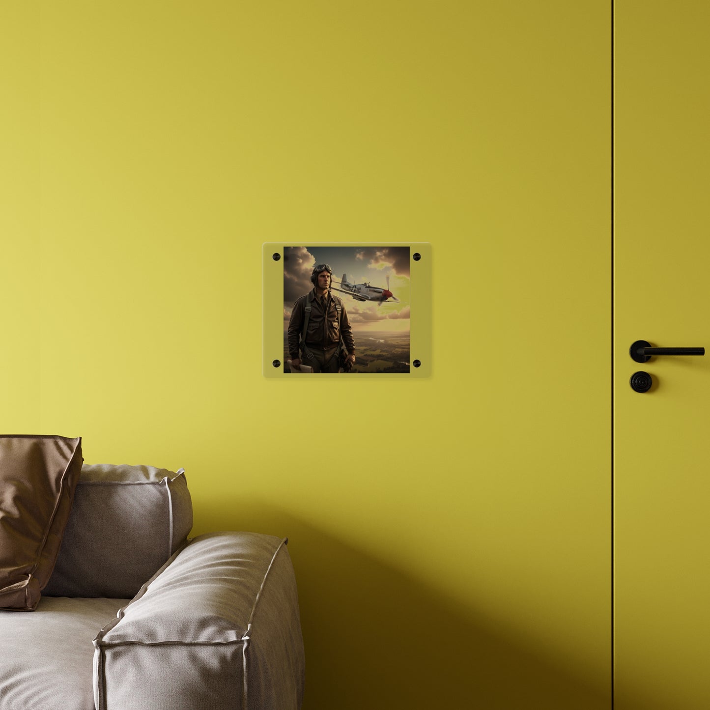 Acrylic Wall Art Panel - Army Air Corps Pilot