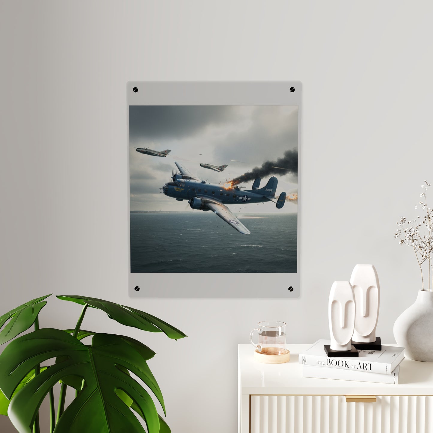Acrylic Wall Art Panel - April 8, 1950, Baltic Sea - Latvia Soviet fighters shot down a U.S. Navy PB4Y-2 - Liberator - Cold War