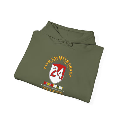 Unisex Heavy Blend™ Hooded Sweatshirt - 24th Engineer Group (Construction) - Kaiserslautern, Germany 1954 - 1972- w COLD WAR SVC X 300