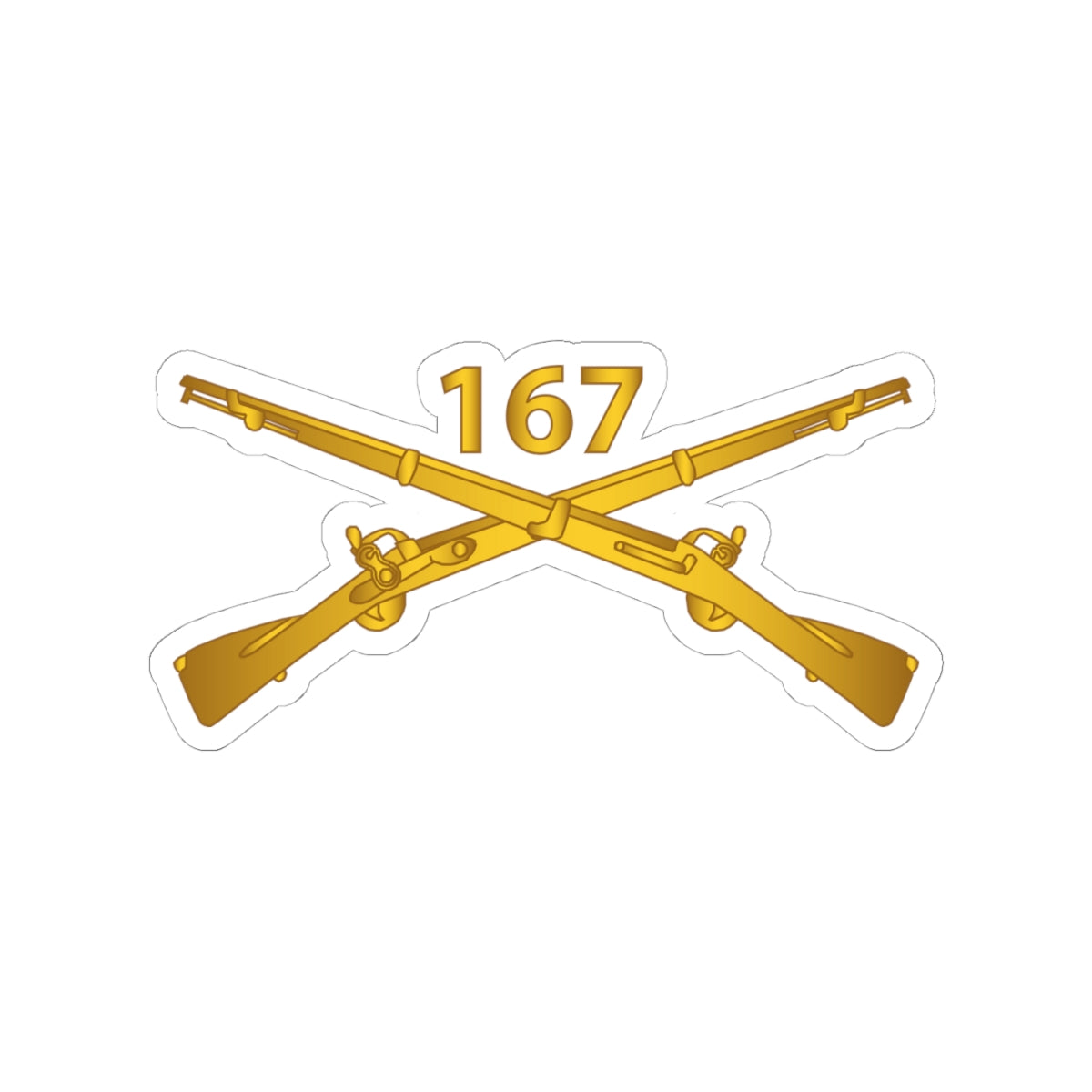 Kiss-Cut Stickers - Army - 167th Infantry Regiment - Inf Branch wo Txt X 300