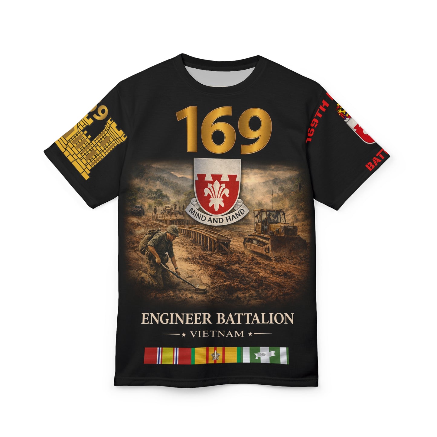 169th Engineer Battalion Vietnam Service Tribute Tee | All-Over Print