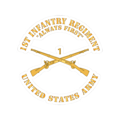 Kiss-Cut Stickers - Army - 1st Infantry Regiment Branch - Always First - US Army X 300