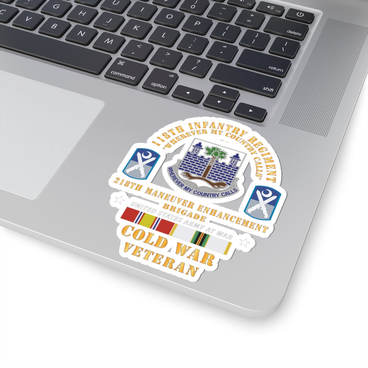 Kiss-Cut Stickers - Army -  118th Infantry Regiment - 218th Manuver Enhancment Bde (MEB) w COLD SVC