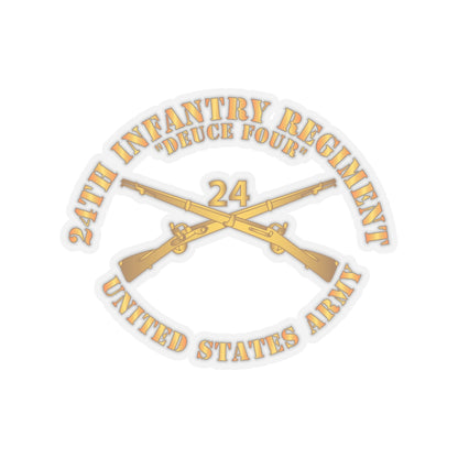 Kiss-Cut Stickers - Army - 24th Infantry Regiment - Deuce Four  - Branch Insignia