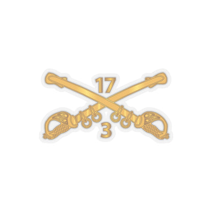 Kiss-Cut Stickers - Army - 3rd Squadron 17th Cavalry Regiment Branch wo Txt
