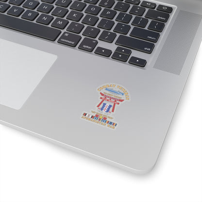 Kiss-Cut Stickers - Army - Combat Veteran - 187th Infantry Regiment - Torii, Rakkasans, Let Valor Not Fail, English, Latin w CIB w AFGHAN SVC