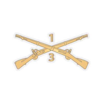 Kiss-Cut Stickers - Army - 3rd Battalion, 1st Infantry Regiment Branch - wo Txt X 300