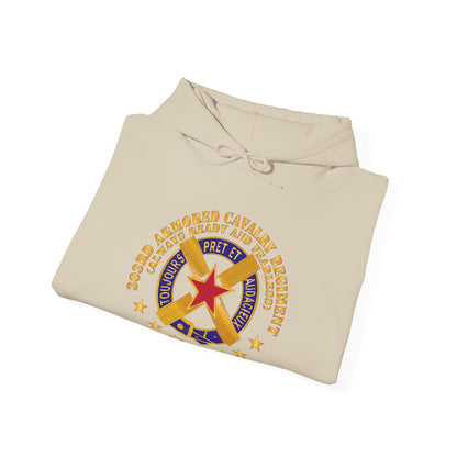 Unisex Heavy Blend™ Hooded Sweatshirt - Army - 303rd Armored Cavalry Regiment - DUI - Always Ready and Fearless X 300