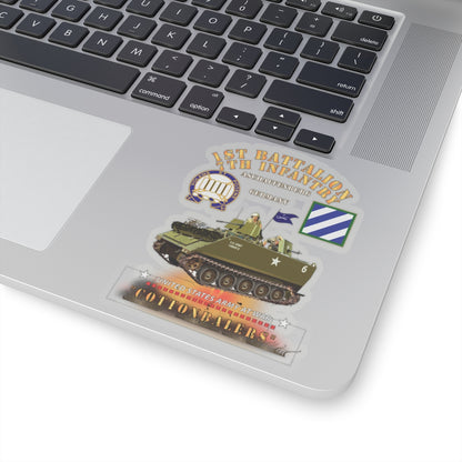 Kiss-Cut Stickers - Army - 1st Bn 7th Infantry - Aschaffenburg FRG - M113 APC  - CottonBalers X 300