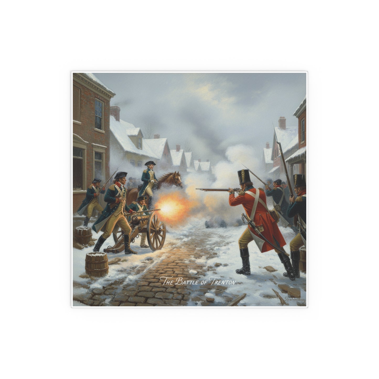 Indoor and Outdoor Silk Posters - Battle of Trenton