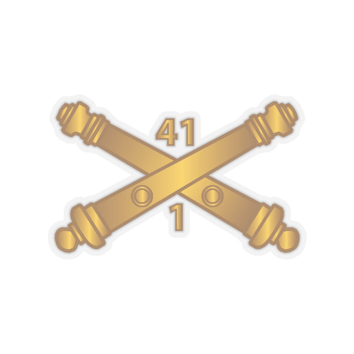 Kiss-Cut Stickers - Army - 1st Bn 41st Artillery  w Branch X 300