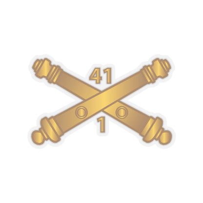 Kiss-Cut Stickers - Army - 1st Bn 41st Artillery  w Branch X 300