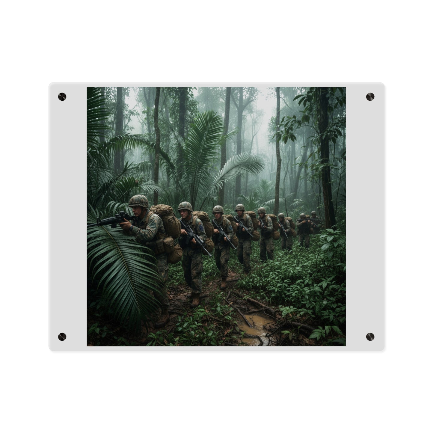 Acrylic Wall Art Panel - Jungle Patrol - Vietnam