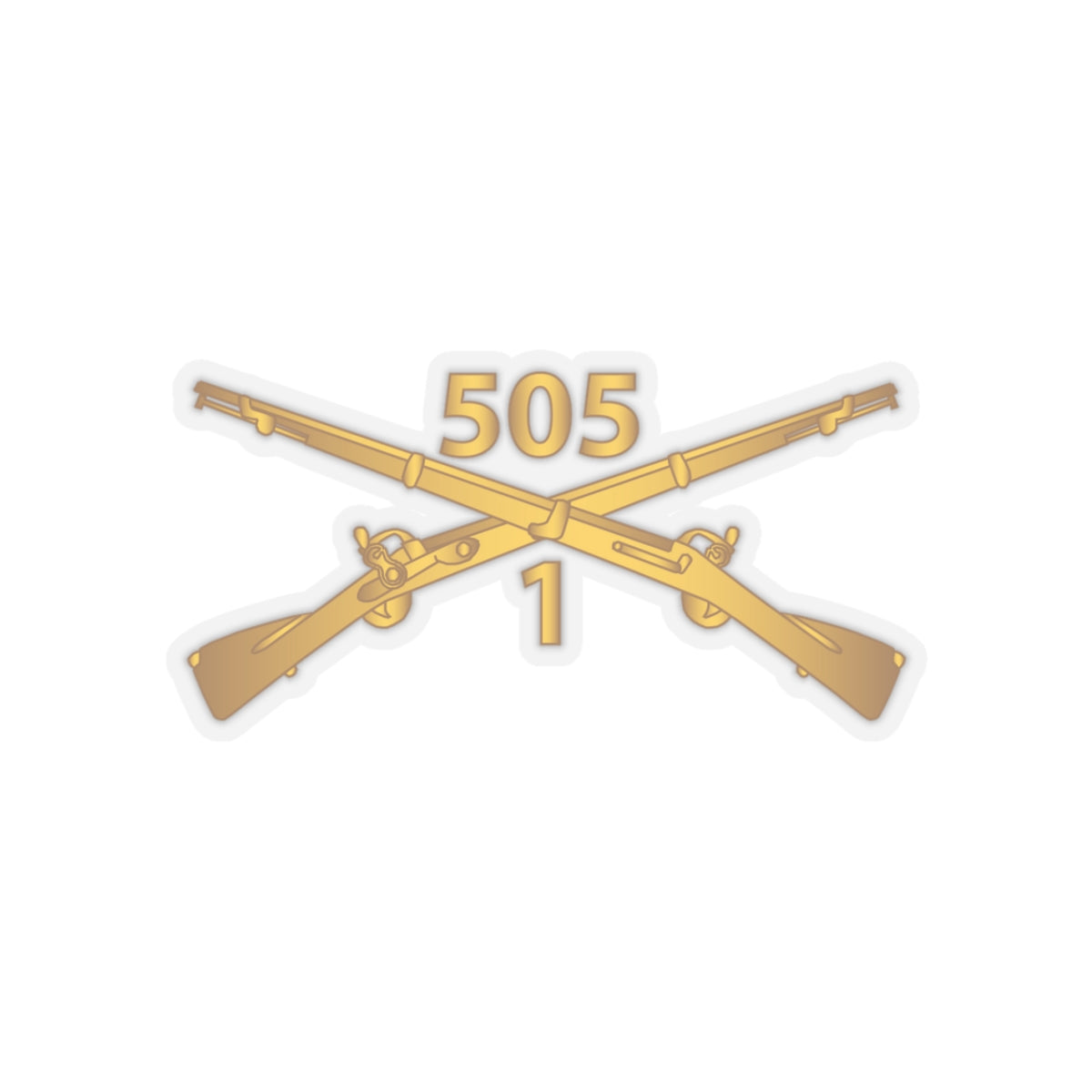 Kiss-Cut Stickers - Army -  1st Bn, 505th Infantry Regiment Branch wo Txt X 300