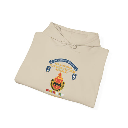Unisex Heavy Blend™ Hooded Sweatshirt - 8th Infantry Division Scroll - 3rd Bn, 16th Field Artillery Regiment - Baumholder Germany - Cold War Vet w COLD SVC X 300