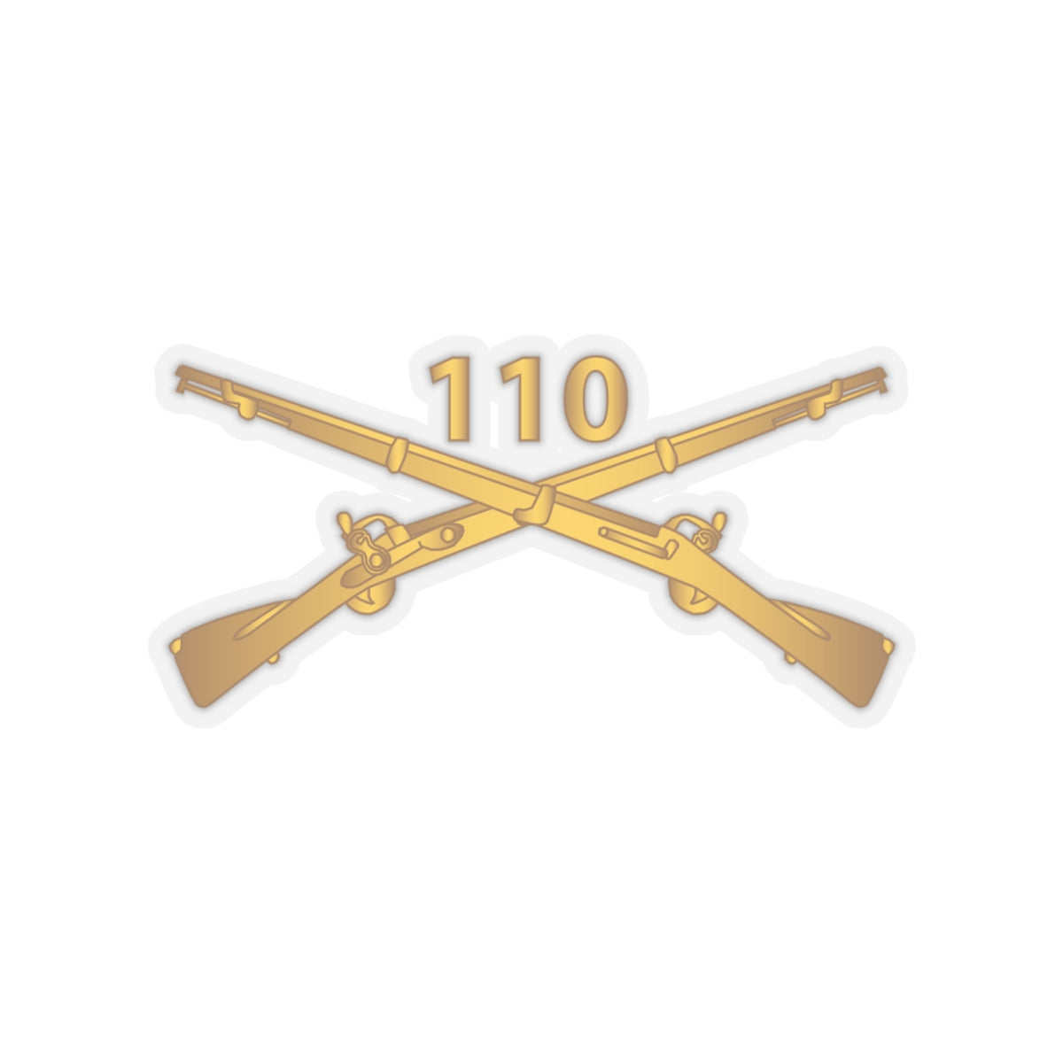 Kiss-Cut Stickers - Army - 110th Infantry Regiment - Inf Branch wo Txt X 300