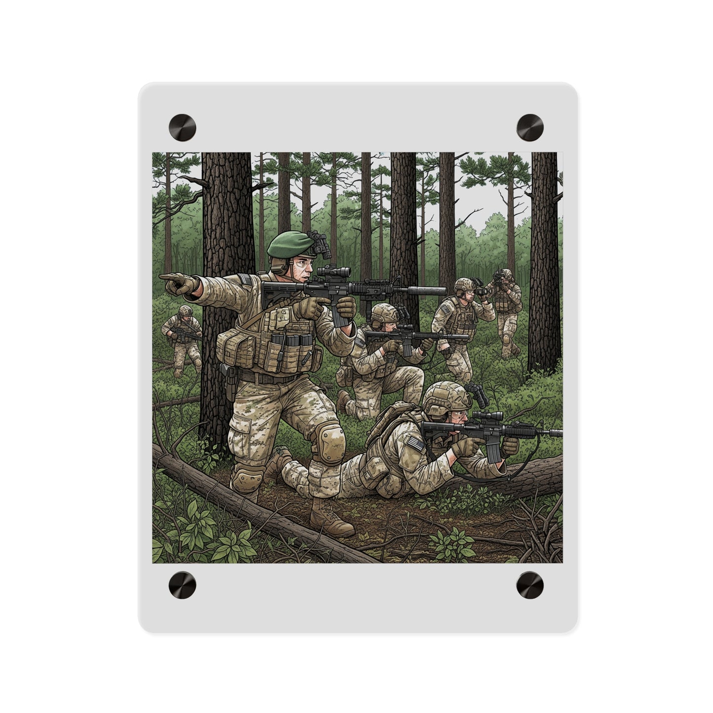 Acrylic Wall Art Panel - Special Forces training at McKall