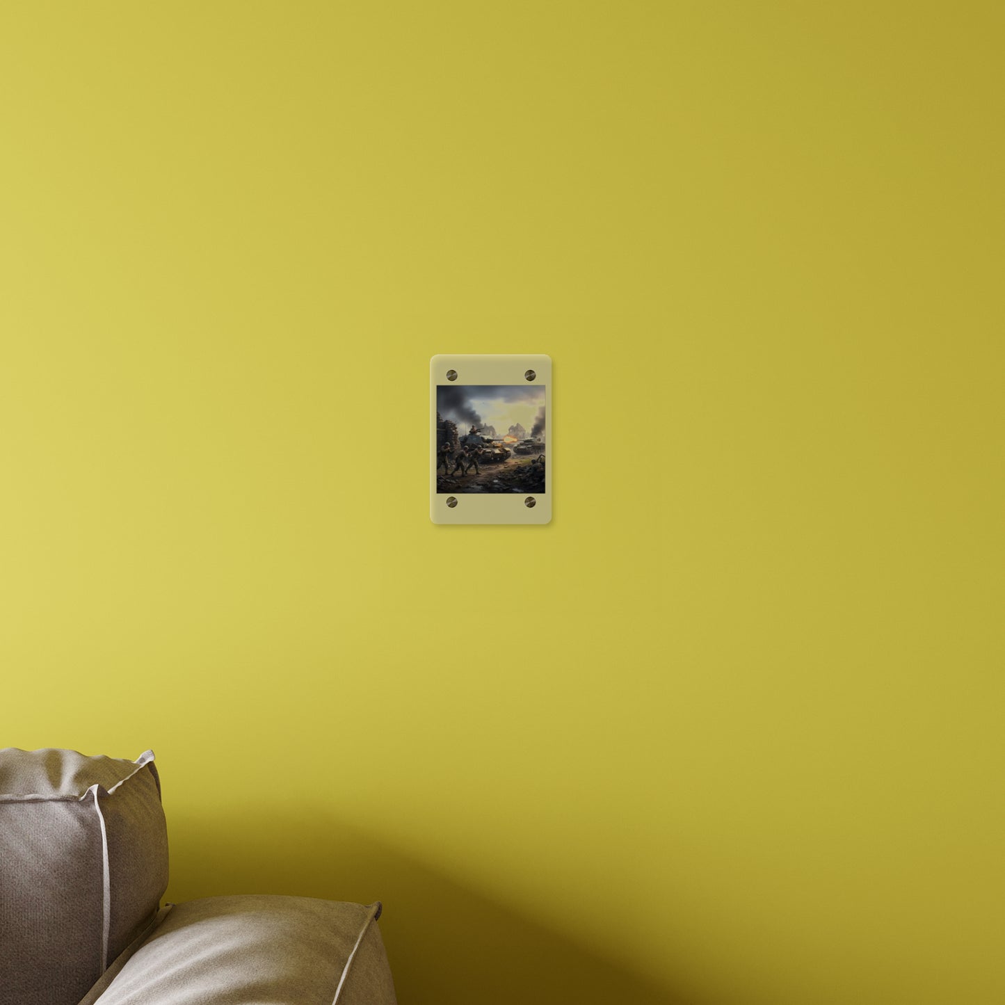 Acrylic Wall Art Panel - Tank Destroyer - M10 Wolverine vs German Panzer Tank