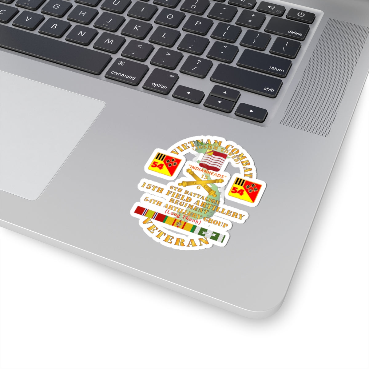 Kiss-Cut Stickers - Army - Vietnam Combat Vet - 6th Bn 15th Artillery - 54th Artillery Group w105mm