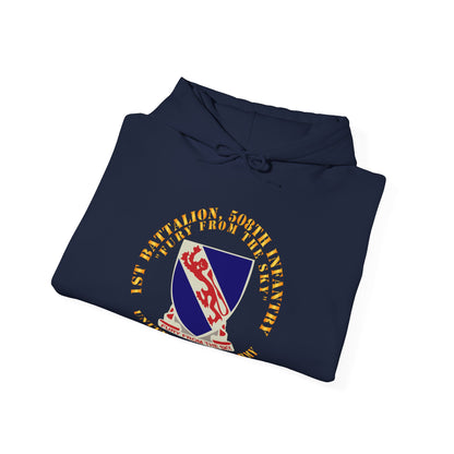 Unisex Heavy Blend™ Hooded Sweatshirt - Army -  1st Bn, 508th Infantry Regiment - Fury From the Sky - DUI X 300