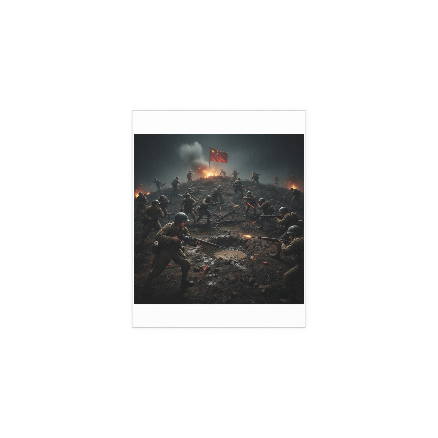 Indoor and Outdoor Silk Posters - PorkChop Hill - Korean War