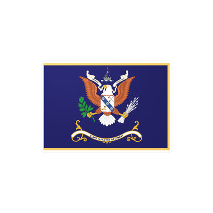Kiss-Cut Vinyl Decals - Army - Regimental Colors - 8th Infantry Regiment  - PATRIAE FIDELITAS - Flag w Fringe X 300