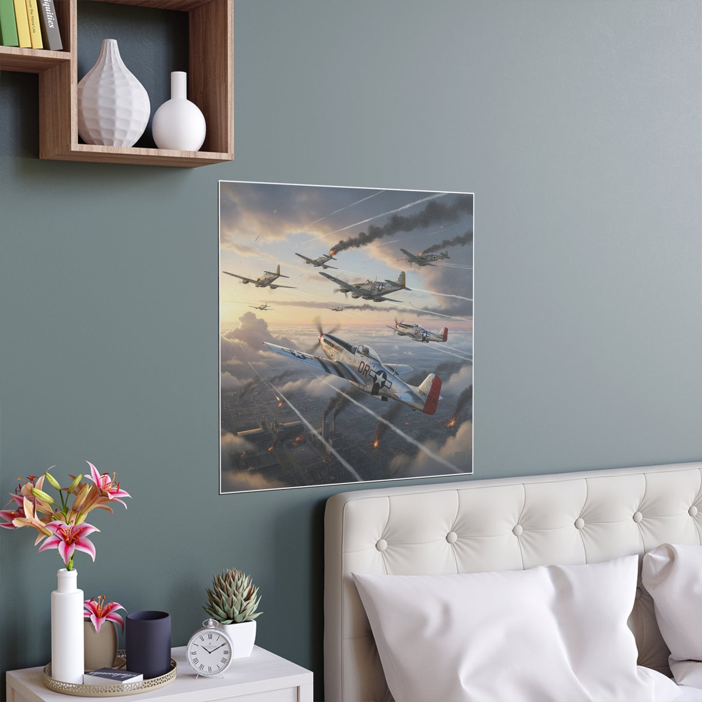 Indoor and Outdoor Silk Posters - Red Tails in Action
