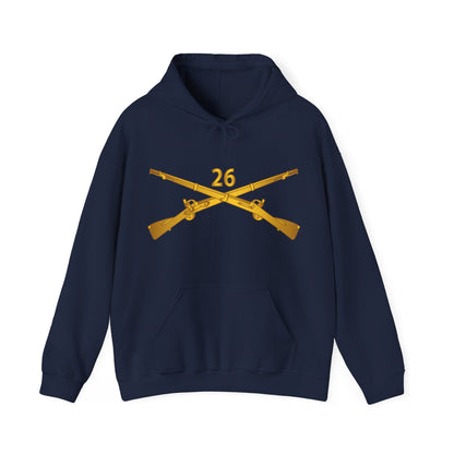 Unisex Heavy Blend™ Hooded Sweatshirt - Army - 26th Infantry Regiment - w Infantry Br wo Txt X 300