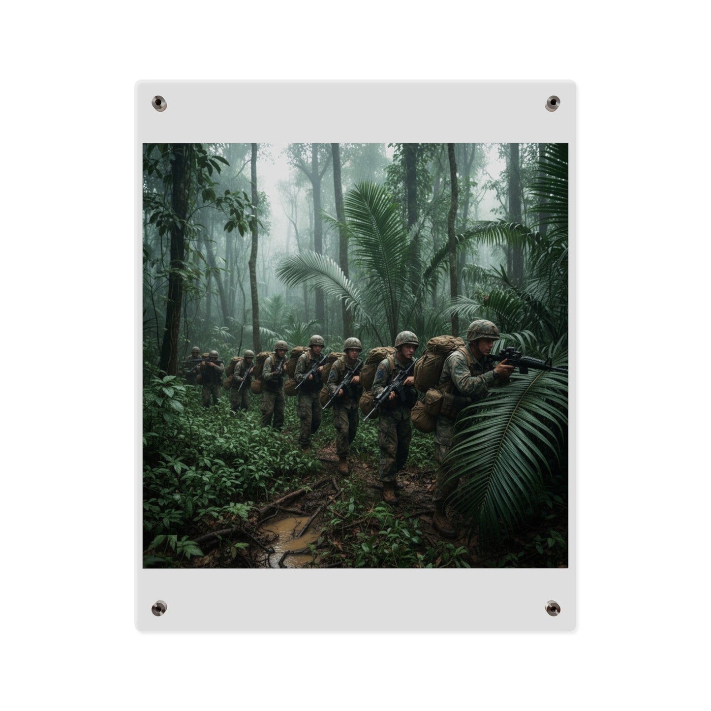 Acrylic Wall Art Panel - Jungle Patrol - Vietnam