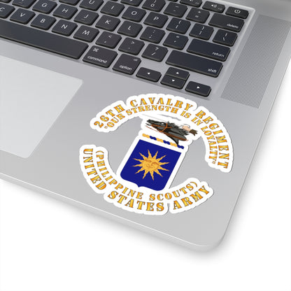 Kiss-Cut Stickers - Army - COA - 26th Cavalry Regiment (Philippine Scouts)  - Our Strength