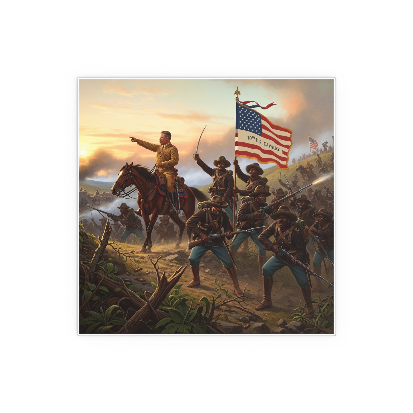 Indoor and Outdoor Silk Posters - Charge up JanJuan Hill