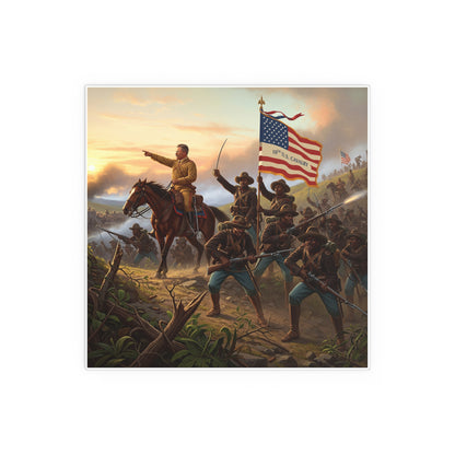 Indoor and Outdoor Silk Posters - Charge up JanJuan Hill