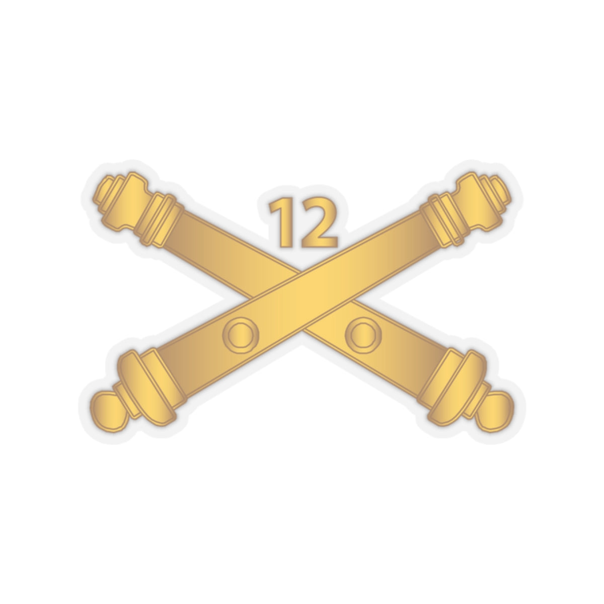 Kiss-Cut Stickers - Army - 12th Field Artillery Regt - Artillery Br wo Txt