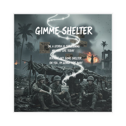 Indoor and Outdoor Silk Posters - Giveme Shelter X 2024