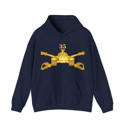 Unisex Heavy Blend™ Hooded Sweatshirt - Army -  35th Armor - Armor Branch wo Txt X 300