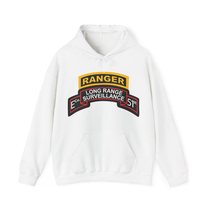 Unisex Heavy Blend™ Hooded Sweatshirt - Army - Airborne Ranger - E Company- 51st Infantry (Ranger) w Ranger Tab