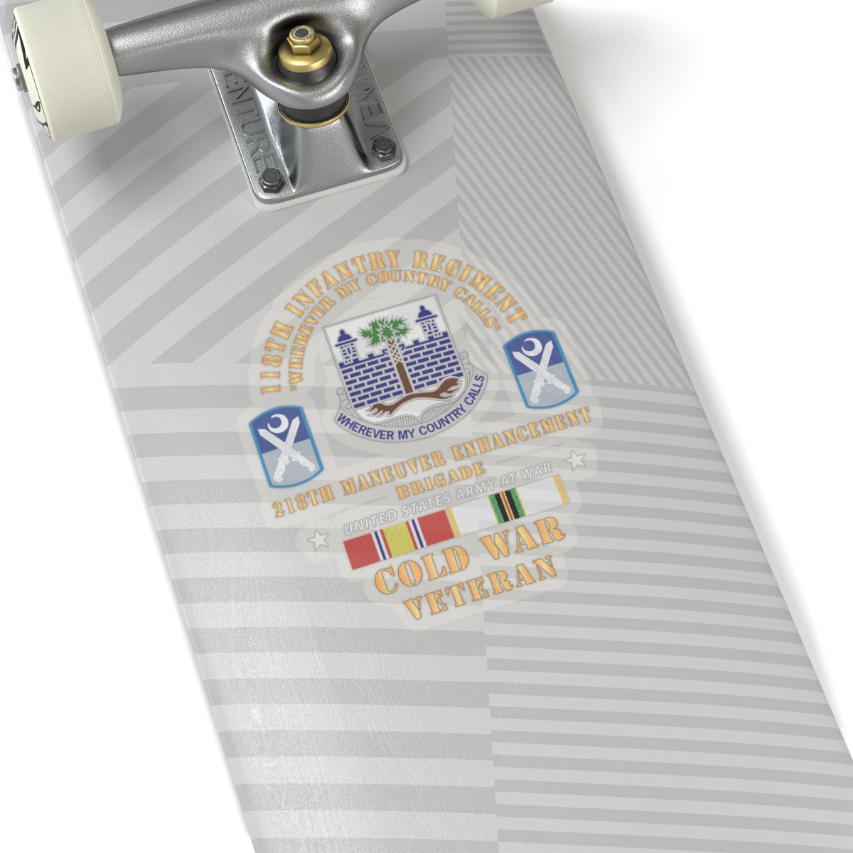 Kiss-Cut Stickers - Army -  118th Infantry Regiment - 218th Manuver Enhancment Bde (MEB) w COLD SVC