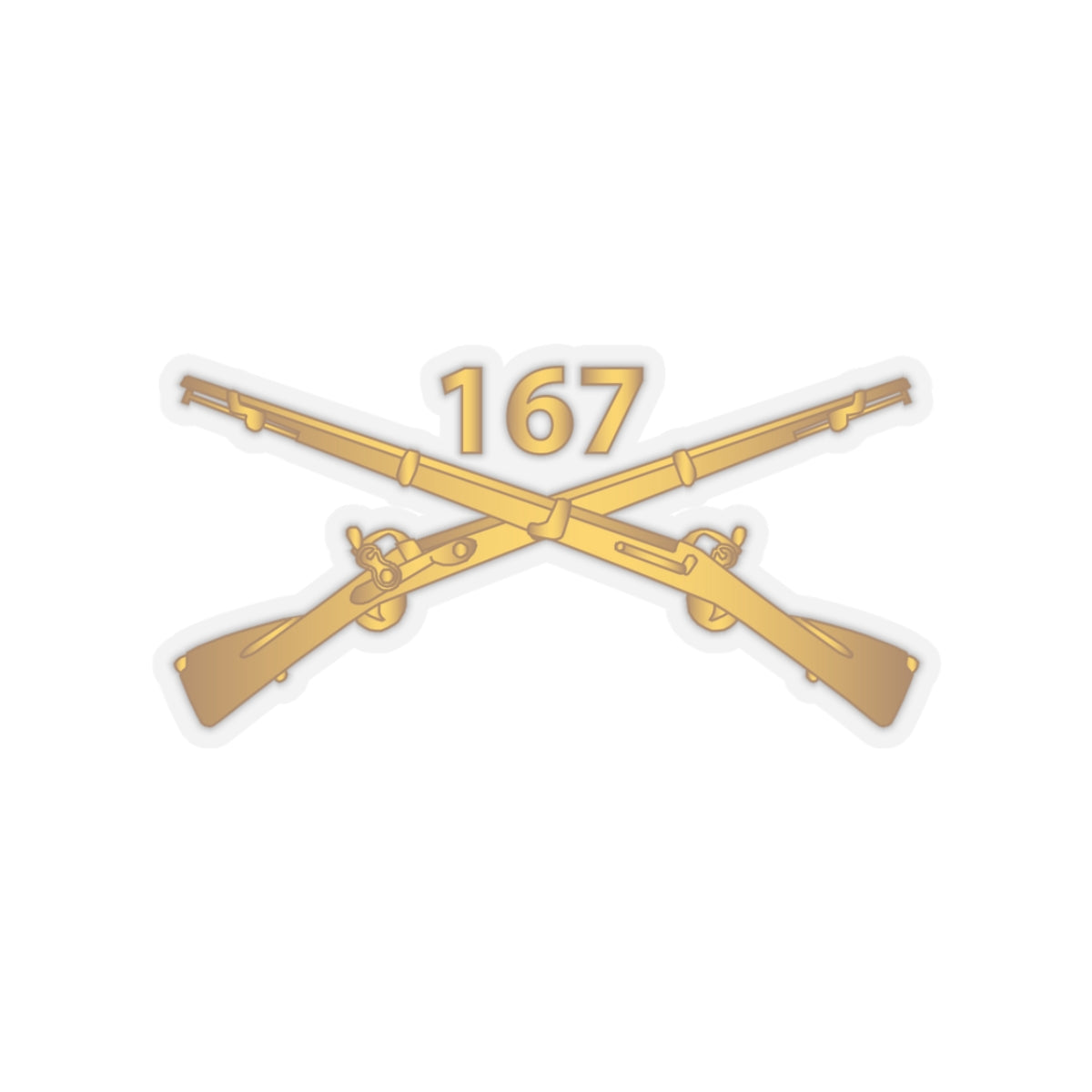 Kiss-Cut Stickers - Army - 167th Infantry Regiment - Inf Branch wo Txt X 300