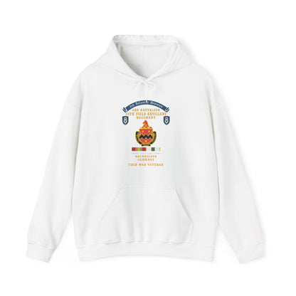 Unisex Heavy Blend™ Hooded Sweatshirt - 8th Infantry Division Scroll - 3rd Bn, 16th Field Artillery Regiment - Baumholder Germany - Cold War Vet w COLD SVC X 300