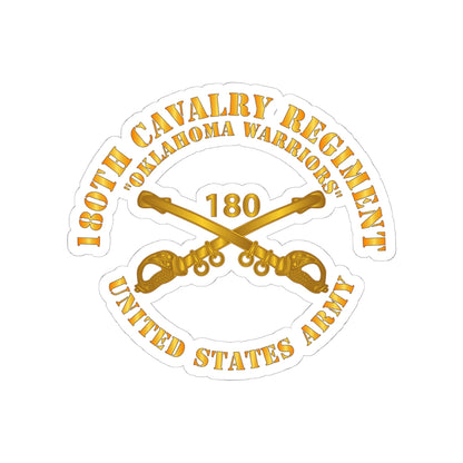 Kiss-Cut Stickers - Army - 180th Cavalry Regiment Branch - Oklahoma Warriors - US Army X 300