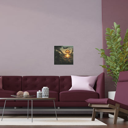Indoor and Outdoor Silk Posters - Jungle Drug Lab Destruction w Explosions