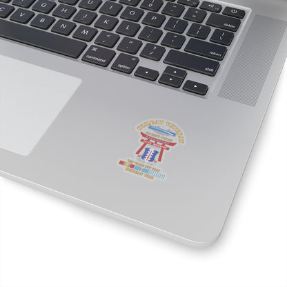 Kiss-Cut Stickers - Army - Combat Veteran - 187th Infantry Regiment - Torii, Rakkasans, Let Valor Not Fail, English, Latin w CIB w KOREA SVC