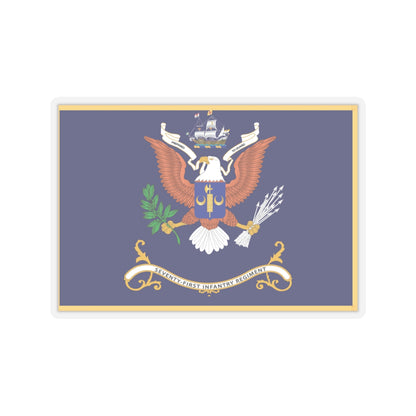 Kiss-Cut Stickers - Army - Regimental Colors - 71st Infantry Regiment  - PREPARED TO GUARD Flag w Fringe X 300