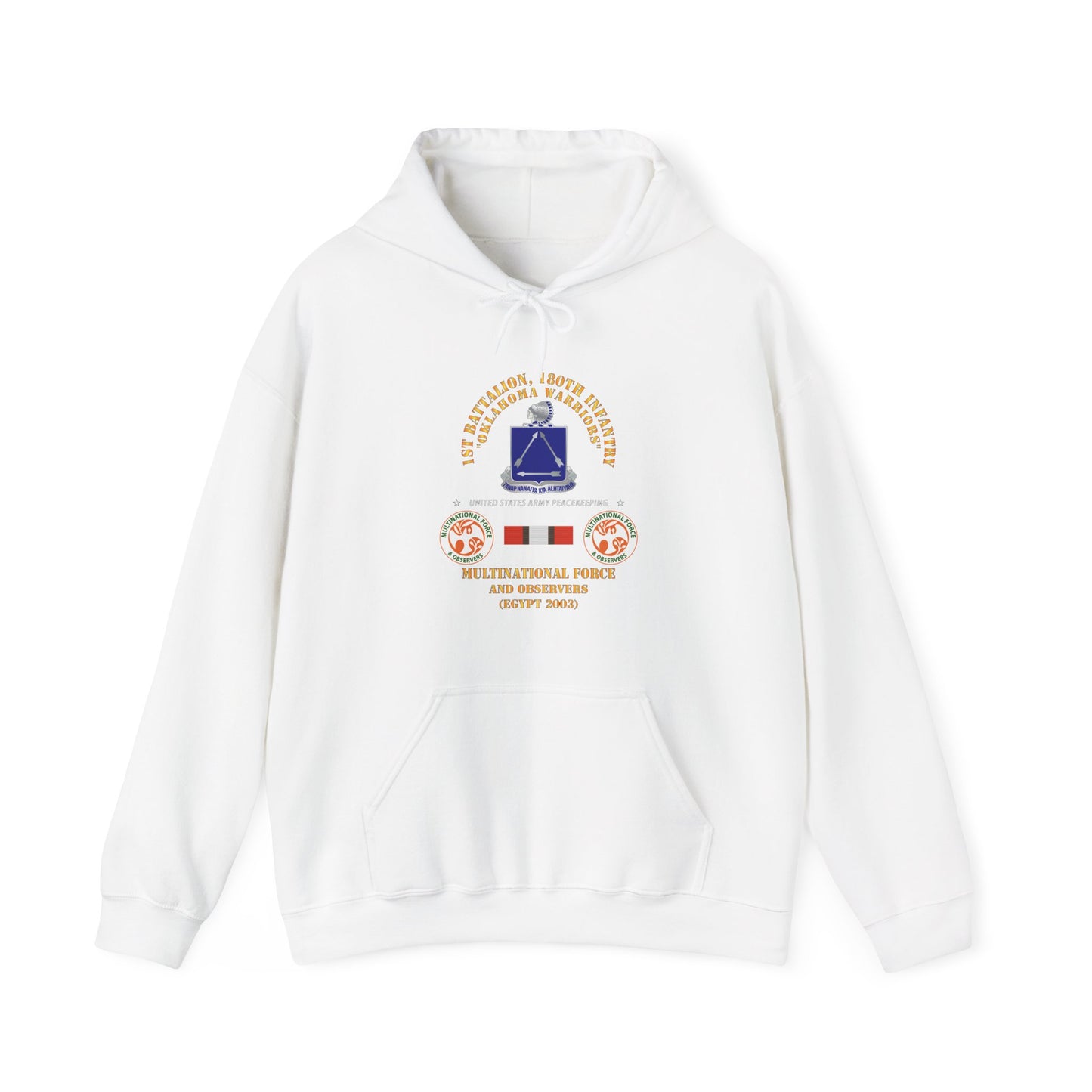 Unisex Heavy Blend™ Hooded Sweatshirt - Army - 1st Battalion, 180th Infantry Regiment -  MFO Egypt 2003 X 300