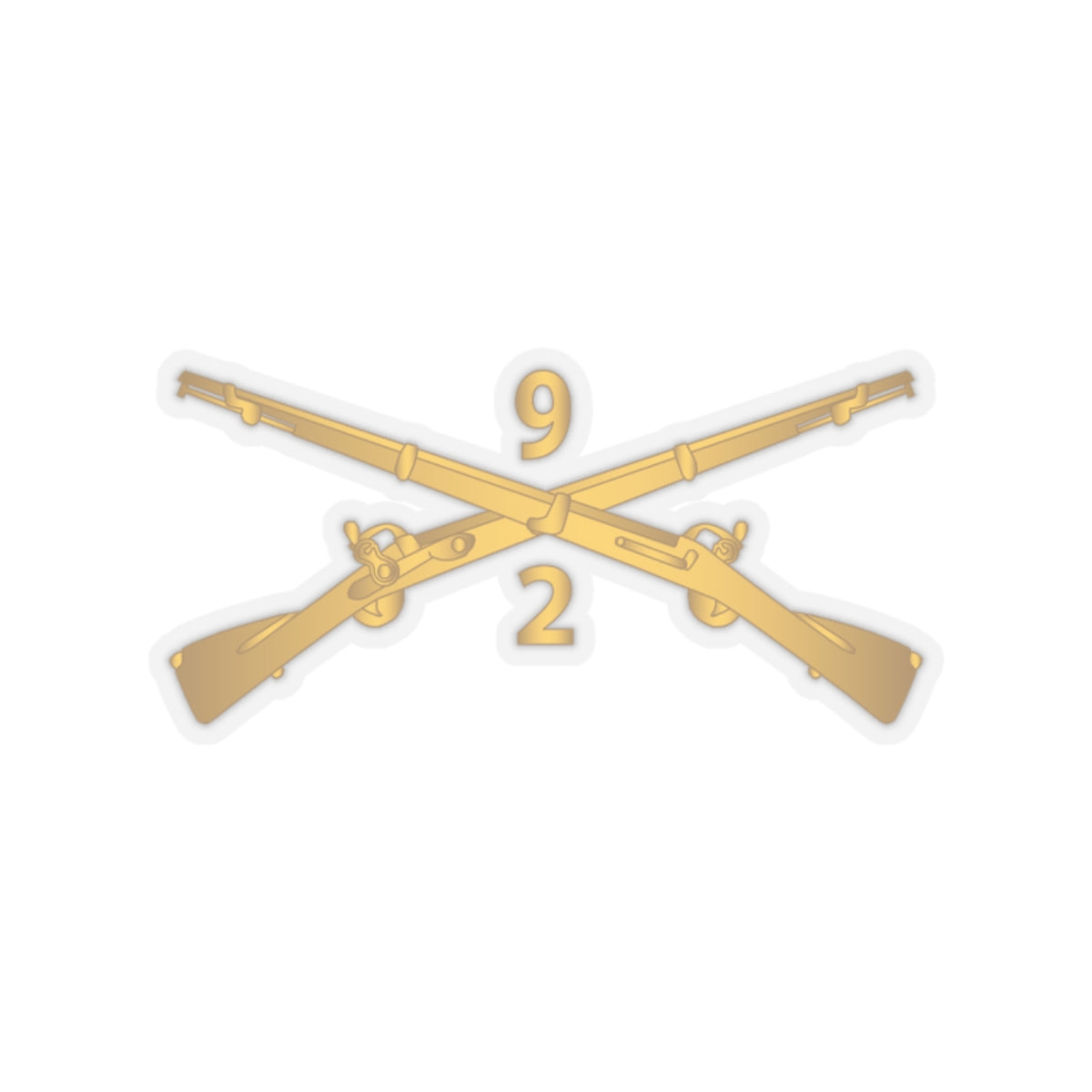 Kiss-Cut Stickers - Army - 2nd Bn 9th Infantry Regiment - Branch wo Txt X 300