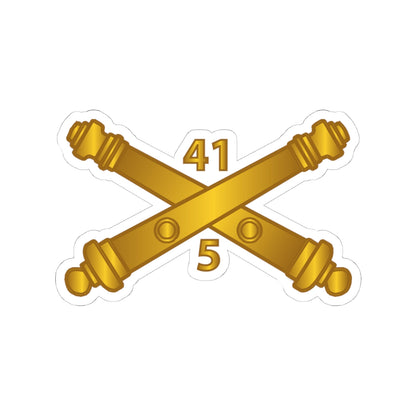 Kiss-Cut Stickers - Army - 5th Bn 41st Artillery  w Branch X 300