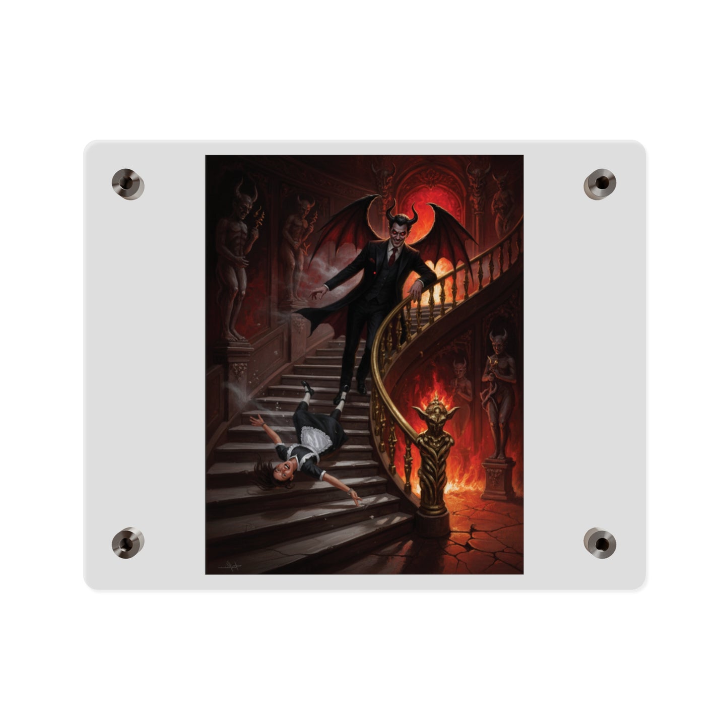 Acrylic Wall Art Panel - devil and maid