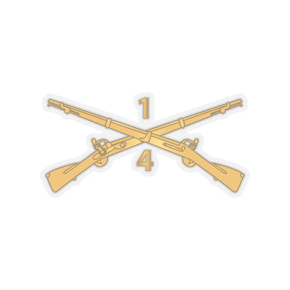 Kiss-Cut Stickers - Army - 4th Battalion, 1st Infantry Regiment Branch - wo Txt X 300